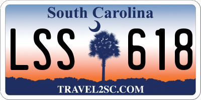 SC license plate LSS618