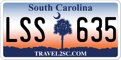SC license plate LSS635