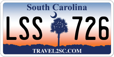 SC license plate LSS726