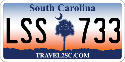 SC license plate LSS733