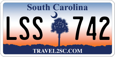 SC license plate LSS742
