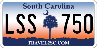 SC license plate LSS750