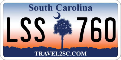 SC license plate LSS760