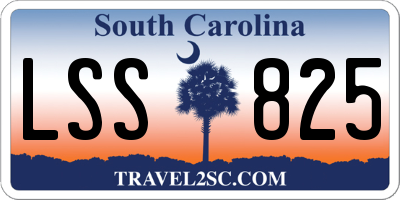SC license plate LSS825