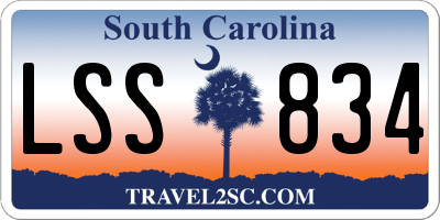 SC license plate LSS834