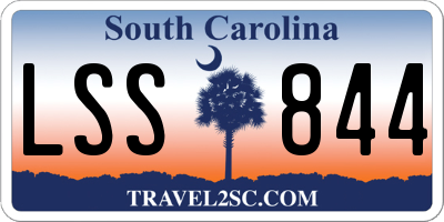 SC license plate LSS844