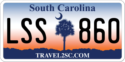 SC license plate LSS860
