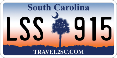 SC license plate LSS915