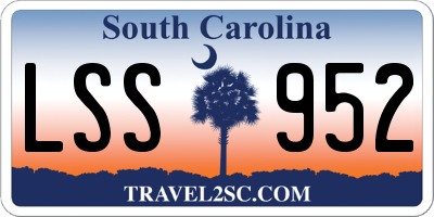 SC license plate LSS952