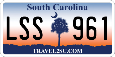 SC license plate LSS961