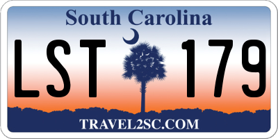 SC license plate LST179