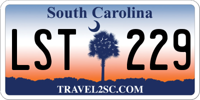 SC license plate LST229