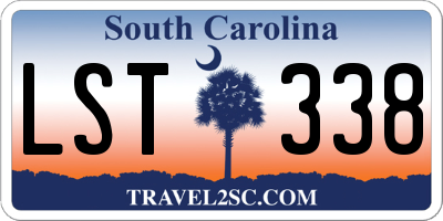 SC license plate LST338