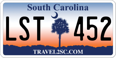 SC license plate LST452
