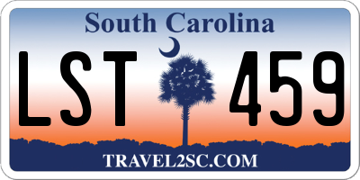 SC license plate LST459