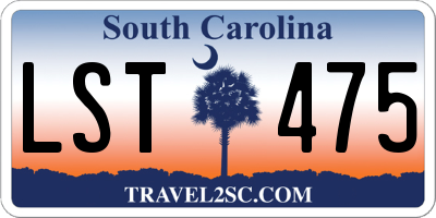 SC license plate LST475