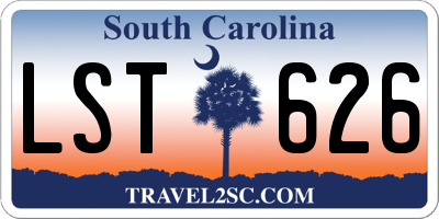 SC license plate LST626