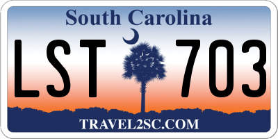 SC license plate LST703