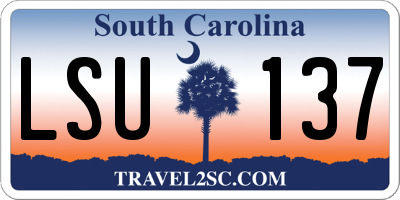 SC license plate LSU137