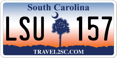 SC license plate LSU157