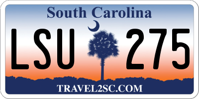 SC license plate LSU275