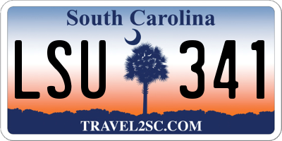SC license plate LSU341