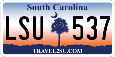 SC license plate LSU537