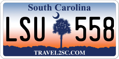 SC license plate LSU558