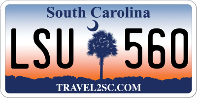 SC license plate LSU560