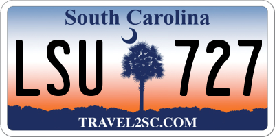 SC license plate LSU727