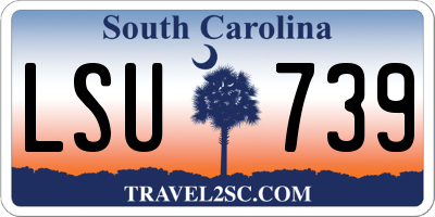 SC license plate LSU739