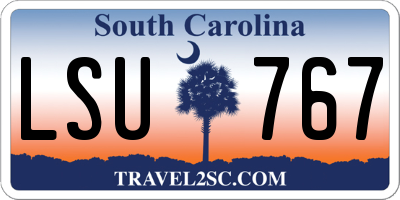SC license plate LSU767