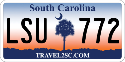 SC license plate LSU772