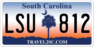 SC license plate LSU812