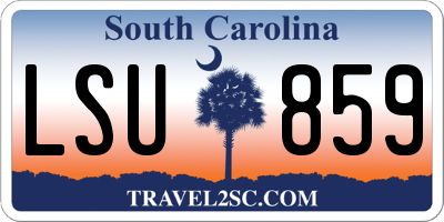 SC license plate LSU859