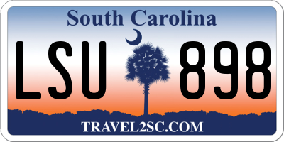 SC license plate LSU898