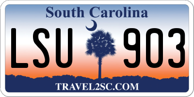 SC license plate LSU903