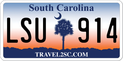 SC license plate LSU914