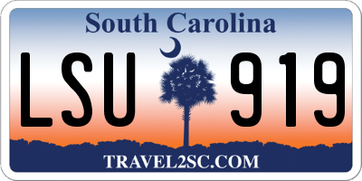 SC license plate LSU919