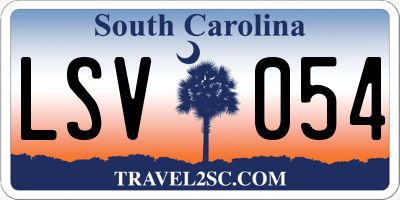 SC license plate LSV054