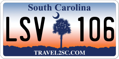 SC license plate LSV106