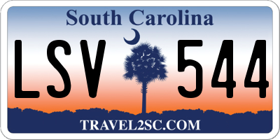 SC license plate LSV544