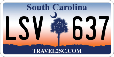 SC license plate LSV637
