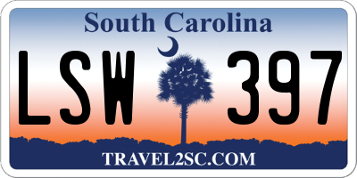 SC license plate LSW397