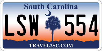 SC license plate LSW554