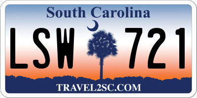 SC license plate LSW721
