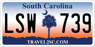 SC license plate LSW739
