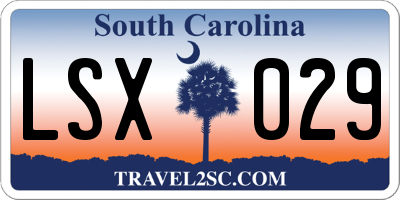 SC license plate LSX029