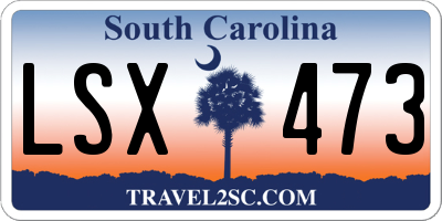 SC license plate LSX473