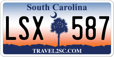 SC license plate LSX587